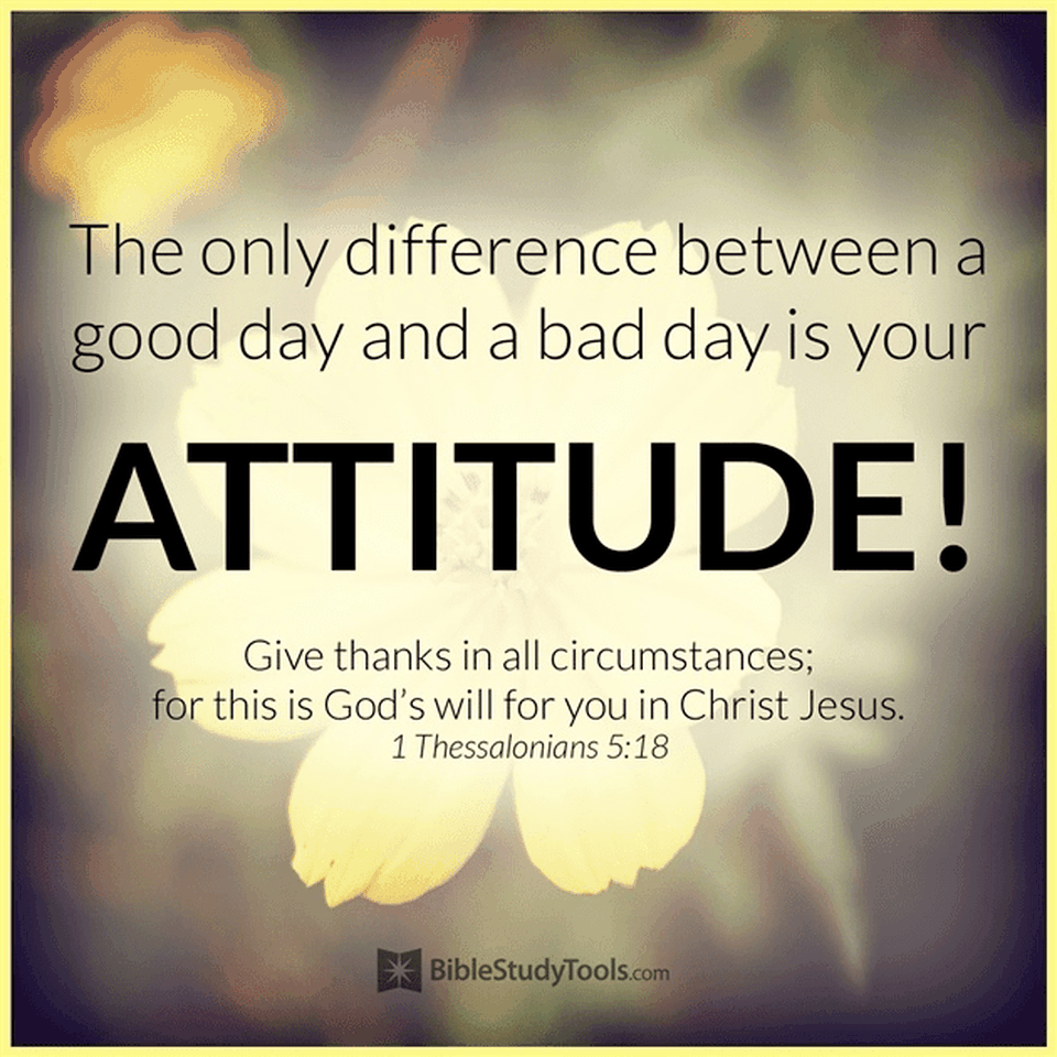 The Only Difference Between a Good and Bad Day