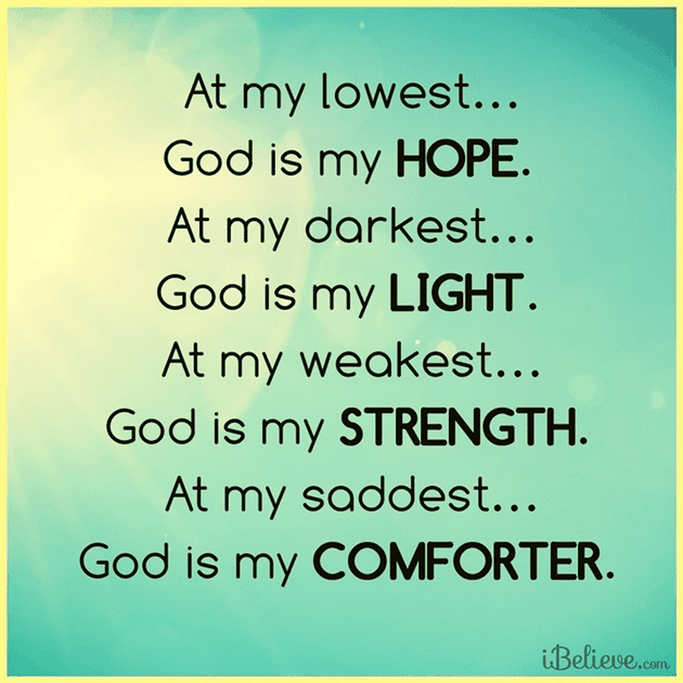 At My Lowest, God is My Hope