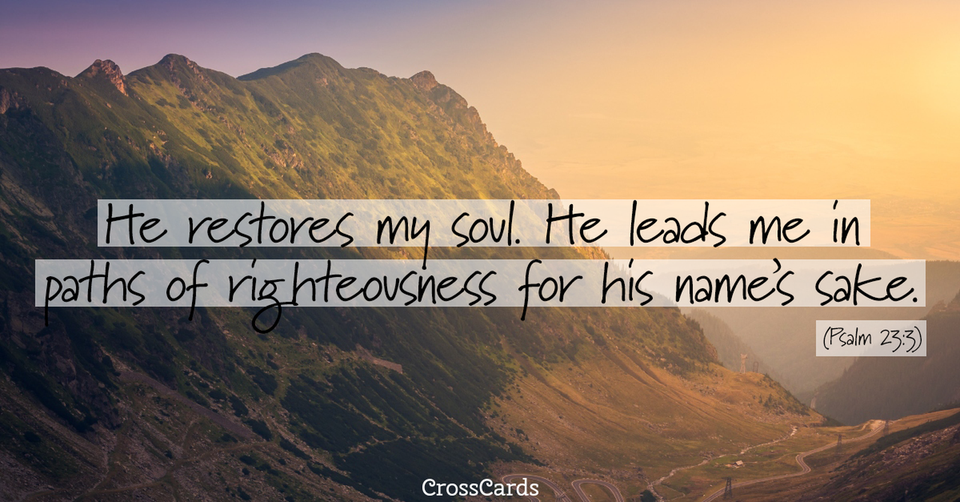 Your Daily Verse - Psalm 23:3