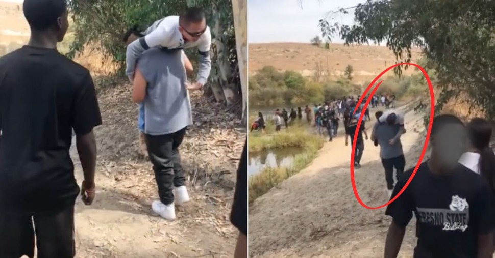 Students Carry Teacher When His Wheelchair Won’t Roll through the Sand