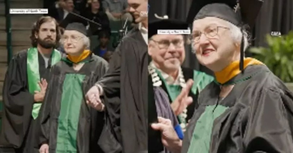 90-Year-Old Gets Master's Degree and Becomes Oldest Person to Graduate from Texas School