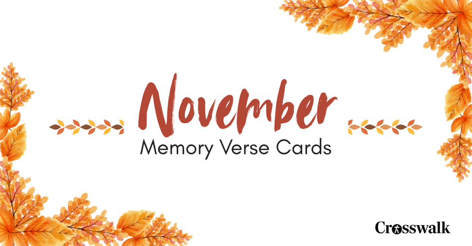 Weekly Memory Verses for November