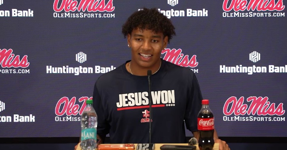 Ole Miss’ Trinidad Chambliss Declares ‘Jesus Won,’ Apologizes for Profanity after Big Win
