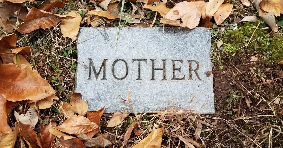 Mother tombstone grief death graveyard
