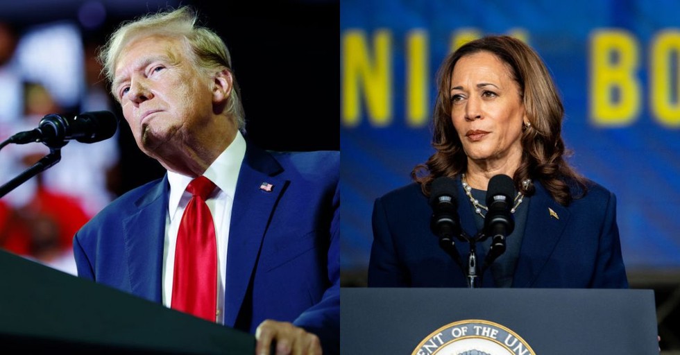 Donald Trump and Kamala Harris